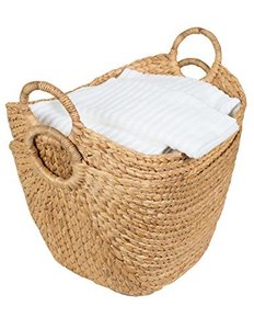Panier de rangement en jacinthe d'eau tressé à la main, artisanat populaire naturel, avec taille personnalisée pour la décoration intérieure, nouvelle collection - Product Image 6