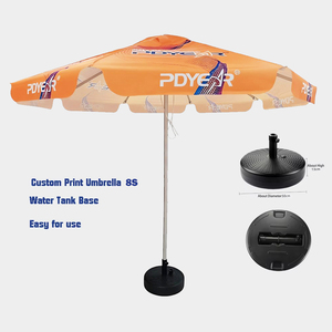 Parasol publicitaire personnalisé pour plage, café, marché, 2x2m, structure en aluminium robuste, tissu Oxford 500D, parasol promotionnel extérieur - Product Image 2