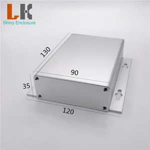 Kotak Proyek Aluminium 35*120*130Mm Casing Penutup Kotak Instrumen Elektronik DIY Kotak Proyek Hitam