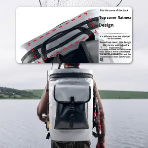 Borsa Impermeabile per Canna da Pesca 30L Grande Capacità per Pesci Vivi Pesca in <span class=keywords><strong>Mare</strong></span> Doppia Tracolla Chiusura Isolata con Cerniera - Product Image 4