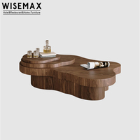 WISEMAX FURNITURE Table basse en bois de style nordique pour restaurant, hôtel, café, bureau, salon, villa