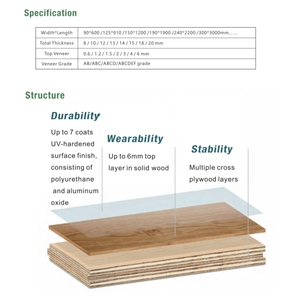 Pavimento in <span class=keywords><strong>Legno</strong></span> Ingegnerizzato a Plancia Larga 3/4''*10'' in <span class=keywords><strong>Rovere</strong></span> Bianco, Pavimentazione in <span class=keywords><strong>Legno</strong></span> Duro, <span class=keywords><strong>Rovere</strong></span> Ingegnerizzato Lavato - Product Image 6
