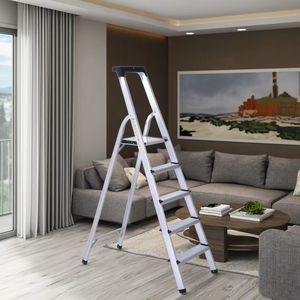 Escaleras antideslizantes plegables portátiles de alta resistencia de 3,4,5,6,7,8 escalones para escaleras de mano domésticas de seguridad de aluminio resistente fuerte <span class=keywords><strong>DIY</strong></span> - Product Image 1
