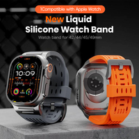 RYB mode 42mm 46mm 49mm pour Apple Watch série 10 9 8 7 6 5 SE boucle en maille pour Iwatch 11 bracelets de montre en Silicone intelligents