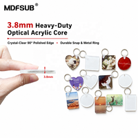 Porte-clés vierges en acrylique pour sublimation, rectangulaires 4x6cm, 3.8mm, personnalisables, certifiés EN 71 MDFSUB
