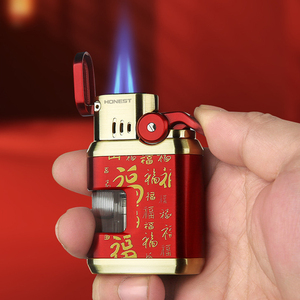 Encendedor de Cigarrillos Honest Xique 1 Nuevo, Doble Chorro, Metálico, con Ventana Visible, Inflable, Resistente al Viento, Diseño Moderno, Combustible Butano Tianbo-3 - Product Image 2
