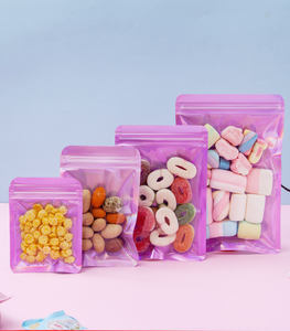 Лазерная сумка на молнии, упаковка для ювелирных изделий, односторонние Прозрачные голографические мини-сумки из алюминиевой фольги на молнии - Product Image 6