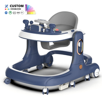 Déambulateur pliable 4-en-1 pour bébés, réglable en hauteur, avec plateau amovible et contrôle de vitesse, pour 6-18 mois - Vente en gros