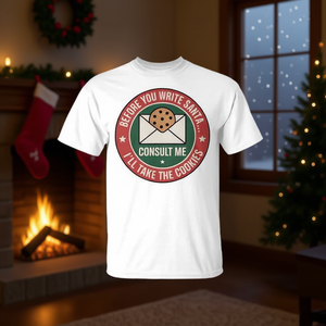 Camiseta Xmas Cookie Before You Write Santa Tri Blend - Product Image 3