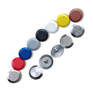 Indicador táctil de metal de alta calidad del fabricante 304 316 Tiras de advertencia de seguridad vial de acero inoxidable Guía ciega Espárragos de carretera - Product Image 2