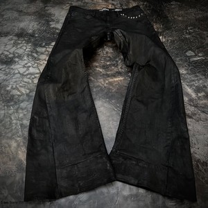 Jeans da Uomo 100% Cotone Traspirante Stile Streetwear con Rivetti e Pietre Personalizzabili, Pantaloni Svasati Eleganti in Denim Lavato Colorato - Product Image 5