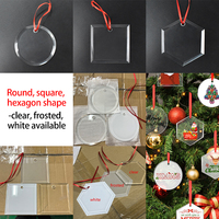 Оптовая Продажа с фабрики, рождественские украшения на заказ, Стеклянные Кулон на заказ, сублимационные Пустые Хрустальные рождественские украшения