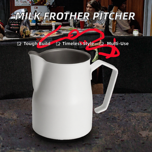 Yami Cổ Điển 350Ml 600Ml Thép Không Gỉ Kim Loại Đo Sữa Bọt <span class=keywords><strong>Pitcher</strong></span> Barista Công Cụ Pha Cà Phê Cà Phê Hấp Cà Phê Trà - Product Image 2