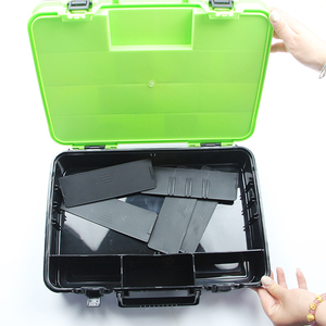 ZP-0018 High-quality double sided 12 10 compartments plastic fishing hook lure tackle box hooks baits storage case