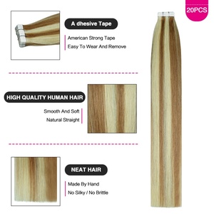 Extensiones de Cabello con Cinta Adhesiva FH Hair Vendor Supply, 50g, Extensiones de Cinta Adhesiva Invisibles con Mechas, Cabello Remy - Product Image 3