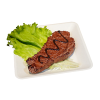 Assiette carrée en papier de canne à sucre jetable compostable biodégradable de 6 pouces 100%
