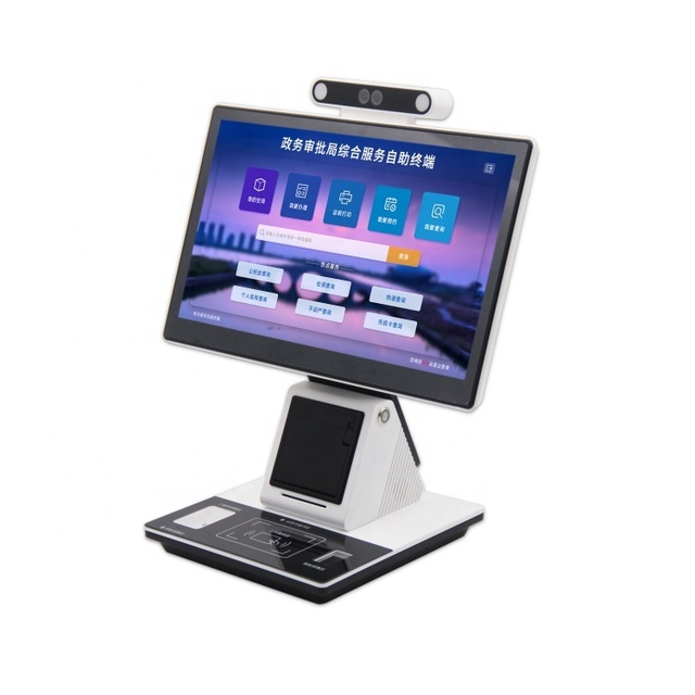 Advanced Self-Service POS Kiosk with Facial Recognition and Fingerprint Scanning Technology Biometric Kiosk