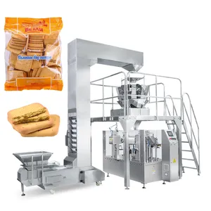 Volautomatische Voorgemaakte Zakverpakking Verpakkingsmachine Wafer Biscuit Koekjeskoekjes Verpakkingsmachine