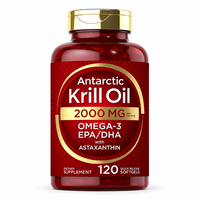 Capsules molles d'huile de krill à marque privée avec astaxanthine, oméga 3, huile de poisson, compléments alimentaires pour le soutien cardiaque et cérébral
