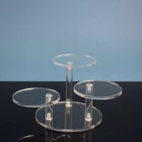 Support d'affichage rond en acrylique transparent pour flacon cosmétique, bijoux, mini figurine, présentoir de bureau