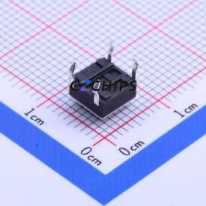 TS-1102-4316 Tactile Switch Through hole Component (THT)-4P,6x6mm Switch Single Pole Single Throw Round Button 1.6N Through Hole - Product Image 2