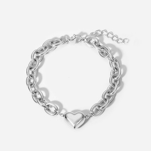 Collar/Pulsera de Acero Inoxidable Chapado en Oro Real de 14K, Nueva Tendencia de Instagram, Joyería con Dije de Corazón - Product Image 5