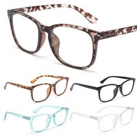 Gafas cuadradas clásicas antirayos azules para hombre y mujer, montura óptica para PC, lentes transparentes con bloqueo de luz azul