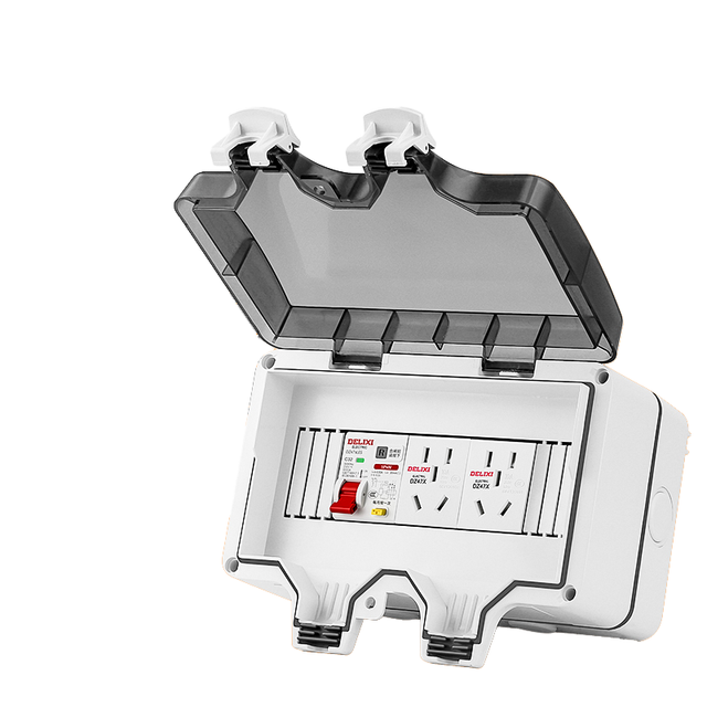 9-Loop ABS Outdoor Waterproof Distribution Switch Box IP66 Protection Specialized Small Circuit Breakers Plug Accommodation