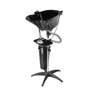 <span class=keywords><strong>Bac</strong></span> à shampooing portable moderne avec douche et petit plateau pour salons de beauté, hauteur réglable, <span class=keywords><strong>bac</strong></span> à cheveux SPA, magasin de barbiers - Product Image 1