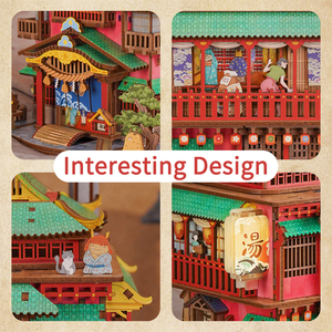 Tonecheer Trade Only Onsen Saga, maison de poupée en bois 3D à monter soi-même, thème Onsen japonais, pour magasin de cadeaux, décoration de la maison, boutique de jouets - Product Image 2
