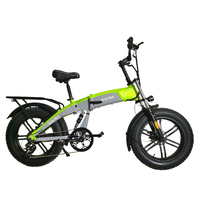 Vélo à neige électrique haute puissance Arrow Wolf 20 pouces, double moteur, cadre en alliage d'aluminium, 7 vitesses, jusqu'à 25 km/h, 48V, 50-60 Nm de couple