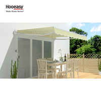 Auvent rétractable Hooeasy en aluminium pour terrasse, caravane, auvent de maison, auvent de toit, auvent de patio, auvent manuel à bras pliable