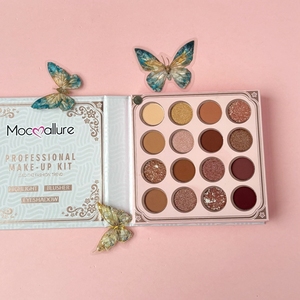 Venta al por mayor Mocoallure <span class=keywords><strong>libro</strong></span> paleta de sombras de ojos Vegano brillo Alto pigmento maquillaje multicromo Personalizado Sombra de ojos imprimación Maquillaje conjunto - Product Image 4