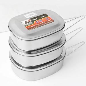 Lonchera Bento de Acero Inoxidable al por Mayor, Contenedor de Alimentos de Una o Dos Capas para la Escuela, Oficina, Personal de Cafetería - Product Image 4