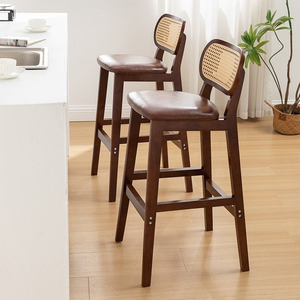 Custom Modern Minimalist Wood Metal Armrest Commercial Bar Counter Chairs Customizable Features for High-End Restaurants Cafes - Product Image 3