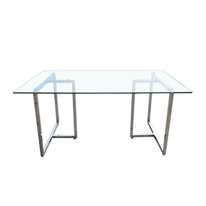 Mesas de <span class=keywords><strong>comedor</strong></span> modernas con patas cromadas, juego de <span class=keywords><strong>comedor</strong></span> con tapa de vidrio, precio competitivo, 2020 - Product Image 1