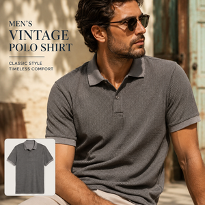 Polo Vintage para Hombre, Polo de Golf de Lujo Personalizado, Tejido Texturizado Premium, Marca Personalizada, Hecho a Medida por el Fabricante - Product Image 1