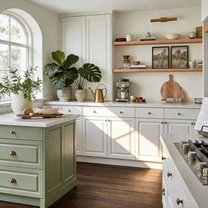 Ensemble d'armoires de cuisine sur mesure haut de gamme Balom, système modulaire multifonctionnel avec panneaux en MDF à grain de bois pour appartements - Product Image 4