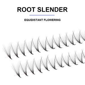 Extensions de cils inférieurs en faux vison végétalien en gros, bouquets de cils naturels individuels pour DIY, GZ RTS, commande en vrac mixte - Product Image 3