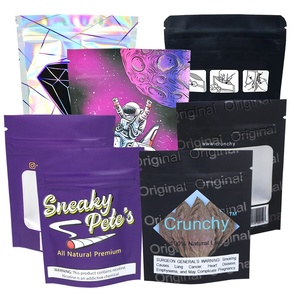 ASTM Approved Child Resistant Exit Mylar Poly Bags Child Safe Zipper mylar smell proof bags 3.5g for 420 packaging