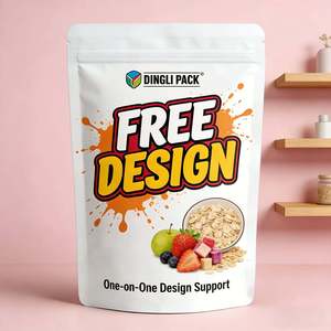 Free Design Custom Printed Food Packaging Candy <b>Bag</b> Resealable With Window Stand up Pouch Plastic Packaging Snack <b>Bags</b> - Product Image 4