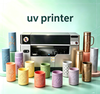 Imprimante UV Cylindrique de Bureau à Haut Débit Quotidien (1000 pièces/jour) – Machine d'Impression Rotative pour la Production en Série de Tasses et Gobelets
