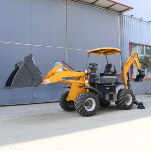 Nouveau modèle de machines de terrassement les moins chers Nouveau petit <span class=keywords><strong>mini</strong></span> chargeur-pelleteuse remorquable bon marché - Product Image 3