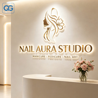 Enseignes personnalisées pour salons de beauté, enseignes rétroéclairées par LED, enseignes murales extérieures personnalisées, logo d'entreprise 3D, enseigne en métal acrylique LED pour la décoration de magasin