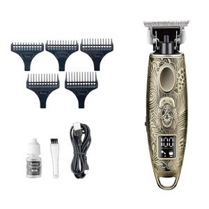 Tondeuse à cheveux électrique professionnelle en métal pour usage domestique et en salon, lame réglable de 1 à 5 mm - Product Image 4