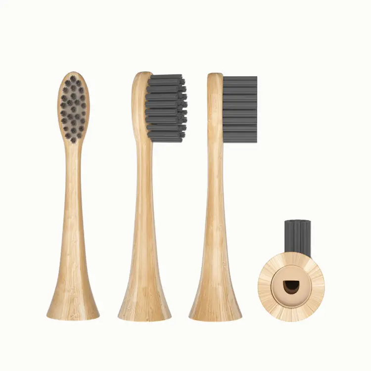 Eco-Friendly Electric Toothbrush Changeable Replacement Bamboo Toothbrush Heads with Charcoal Bristle