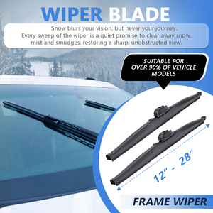 Escobillas Limpiaparabrisas Delanteras Universales de Caucho Natural Carall para Previa, Múltiples Modelos, Compatibles con OEM - Product Image 3