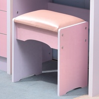 Coiffeuse rose en bois avec miroir et lumières, petit meuble de rangement nordique pour chambre à coucher, prix abordable, pour filles