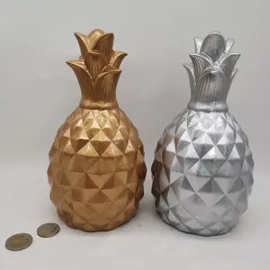 Jouet poterie pour enfants tirelire personnalisée sublimation céramique économie poterie pas cher peinture à la main ananas tirelire cochon