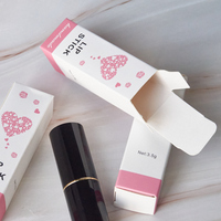 Boîte-cadeau de rouge à lèvres biodégradable avec logo personnalisé emballage en carton pour brillant à lèvres avec logo en relief pour cosmétiques